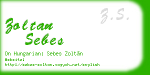 zoltan sebes business card